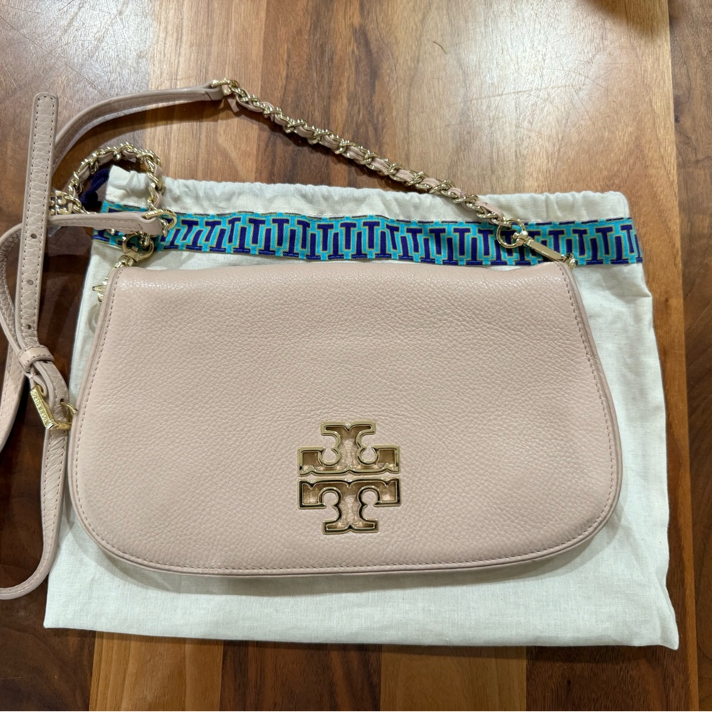 Tory Burch Blush Leather Crossbody Bag